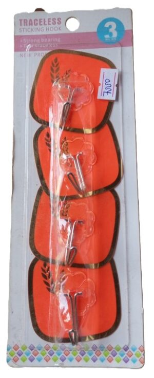 Traceless Sticking Hooks , Ceiling Hooks Maximum 3kg Support ( New)
