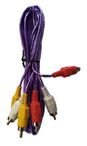 3 RCA  to 3 RCA  Male AV Audio Video Cable for DTH, HDTV, Set Top Box, DVD Players ( banana to banana )  ( New)
