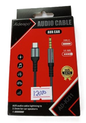 Aldeepo USB Type C  to Aux Audio Jack  Cable  Model AD-KZ11 ( New)