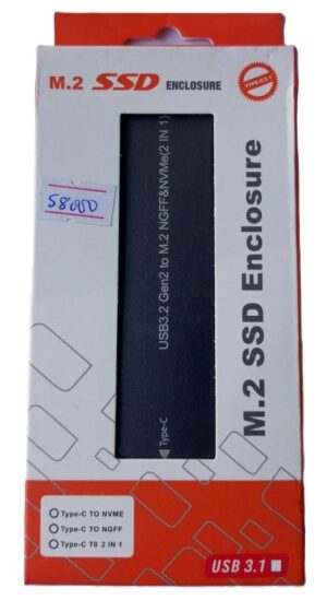 M.2 SSD USB 3.2 Gen2 to M.2 NGFF & NVMe 2 in 1 SSD External Casing (New)