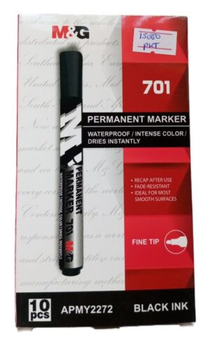 M&G Permanent Markers Box Black 10pcs ( new)