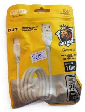 Gerlax Data Cable model D3T Type C Usb Data Cable ( New)