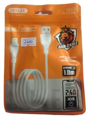 Gerlax USB to Lightning Iphone  model D3L Usb Data Cable ( New)