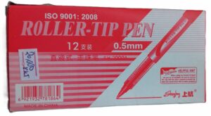 Shanghang Roller-tip Pen Liquid ink 0.5mm rollerball pen Red -( 12PCS) ( New)