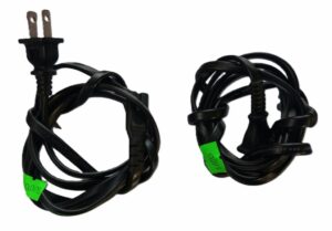 Original US 2 Prong 2 Pin AC Power Cord Cable / Power Cable for Laptop adapters , radios etc. ( Refurbished)