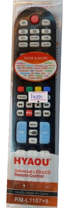 Hyaou Universal TV Remote AD-UL1107+Plus ( new)