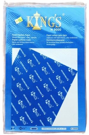 Kings Carbon Papers  H 9000 packet ( 100sheets) 21 X 33cm (New)