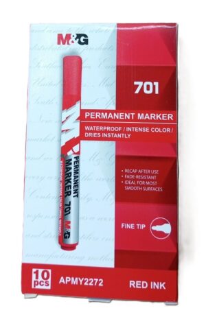 M&G Permanent Markers Red packet - 10 pieces ( New)