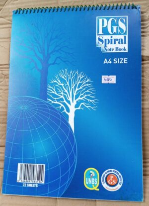 A4 Shorthand Spiral Notebook Spirals on width ( New)