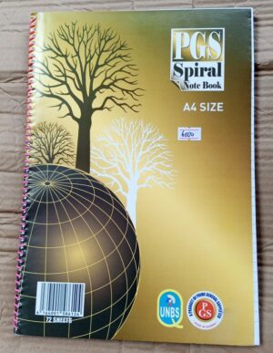 Spiral A4 Notebooks  spirals on the Length( New)