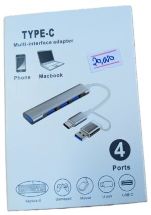 USB Hub  with USB Type C  and USB 3.0 hub with 4 ports  (New)
