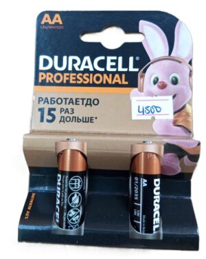 Duracell AA Battery pair Product of Belgium Professional ( New)
