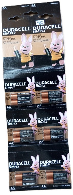 Duracell AA Battery Chart-6pairs Product of Belgium ( New)