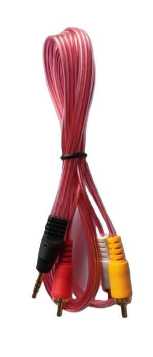 Startimes /  GoTV Aux to 3 RCA Audio 1.5m Cable ( banana to pin pin to banana ) ( New)