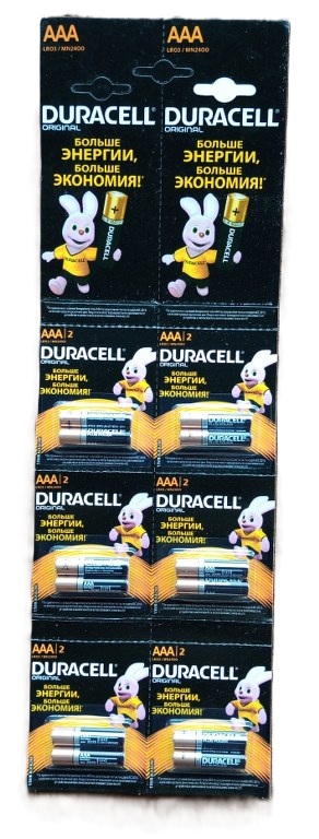 Duracell AAA Battery Chart-6pairs Product of Belgium ( New)