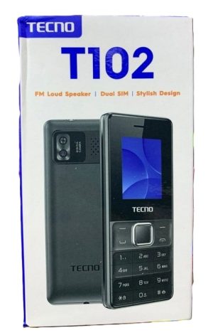 Tecno T102 , Dual SIM Button Mapesa Phone  FM loud speaker stylish design ( New)