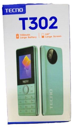 Tecno T302 , 2.0'' Screen, Dual SIM Button phone Mapesa Phone ( New)