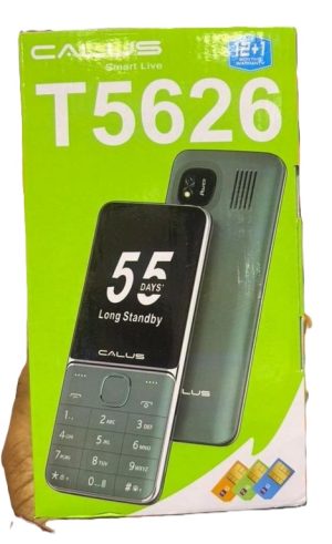 Calus T5626 Triple SIM Button Mapesa phone with Usb Type C port 2500mah battery ( New)