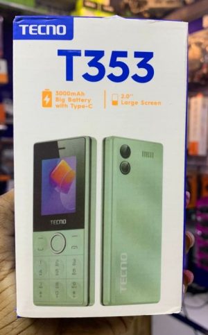 Tecno T353 3000mAh Battery, 2.0'' Screen, Dual SIM Button Mapesa Phone with Type C port( New)