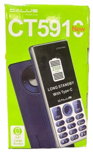 Calus CT5910 Dual SIM Button Mapesa phone with Usb Type C port 2500mah battery ( New)