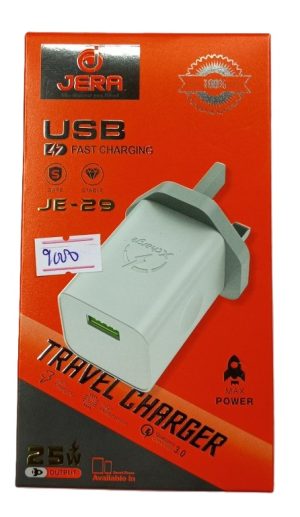 Jera JE29 Je-29 25W Fast Charging Charger Adaptor Adapter with USB ports ( New )