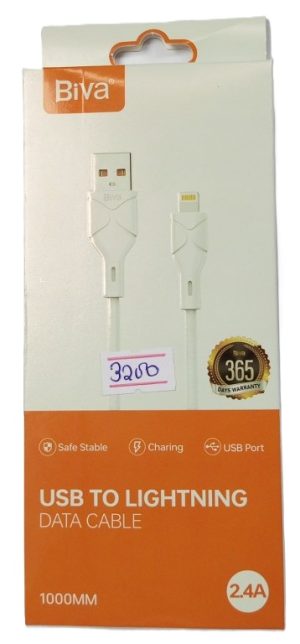 Biva Data Cable model C-07T Type C Usb Data Cable Usb to Lightning ( New)