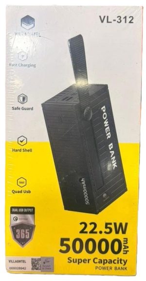 High Quality Villaontel VL-312 Potable Power Bank 50000mAh Power Bank Powerbank with with 22.5W Quad fast charging ports (New)