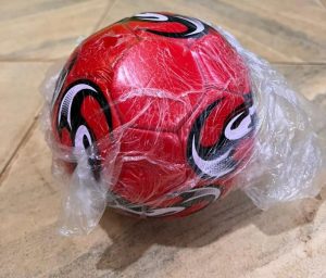 Football PU Leather Ball Lightweight, Colorful Play Ball for Indoor & Outdoor Fun/Safe Toy Ball for Active Play (New)