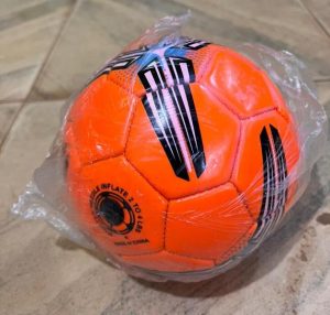 Football PU Leather Ball Lightweight, Colorful Play Ball for Indoor & Outdoor Fun/Safe Toy Ball for Active Play (New)