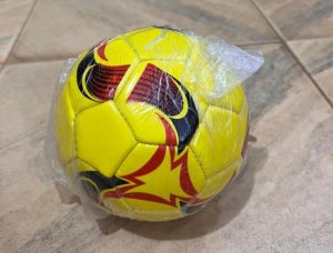 Football PU Leather Ball Lightweight, Colorful Play Ball for Indoor & Outdoor Fun/Safe Toy Ball for Active Play (New)