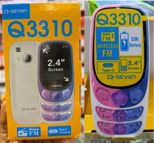 Q-Seven Q3310 Dual SIM Button Mapesa Phone with with 2.4'' Screen and Type C Charging System ( New)