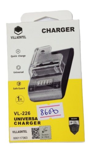 Villaontel model VL-226 Universal Charger with battery Percentage Indicator ( New)