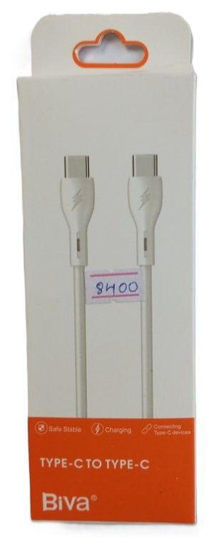 Biva C-026T High Quality 5v/3A Type C to Type C Data Cable ( New)