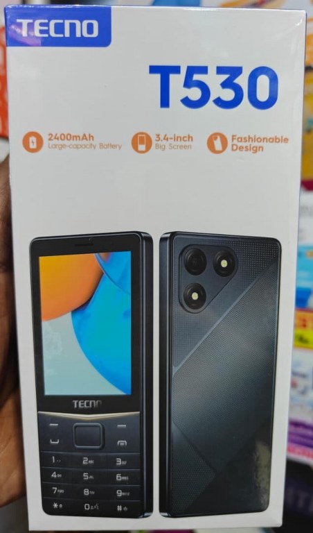 Tecno T530 , Dual SIM 3.4” big screen 2400mAh Big battery Button Mapesa Phone ( New)