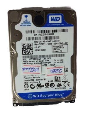 Western Degital WD 250gb 100% Health laptop Sata HardDisk ( refurblished)