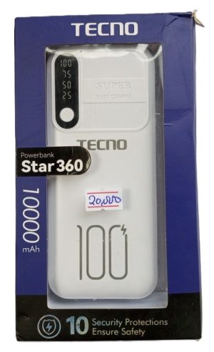 Star360 Tecno Power Bank powerbank with 10000mAh fast charging (New )