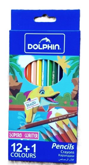 Dolphin Long Color Pencils Long packet -13pcs  (New)