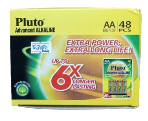 Pluto AA Battery Box-24 pairs-48pcs Advanced Alkaline ( New)
