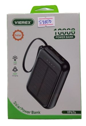 Vierex Solar Power Bank powerbank with 10000mAh model VP67s (New )