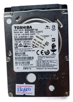 Toshiba 1Tb 100% Health laptop Sata HardDisk Slim ( refurblished)