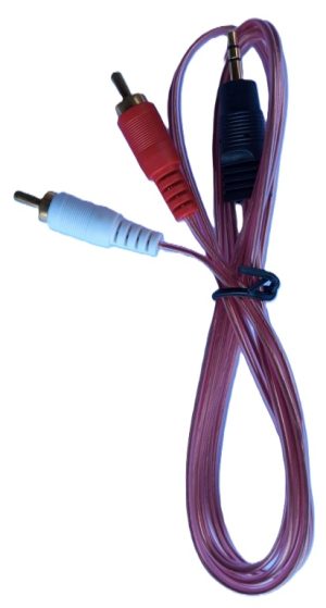Aux to 2RCA Audio 1.5m Cable 2 banana to pin pin to 2 banana  ( New)