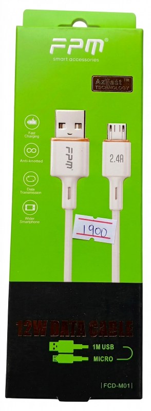 FPM Micro Usb Data Cables model FCD-M01 Smart Cable 5V/2.4A ( New)