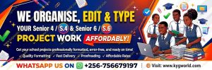 We Organise , Edit and type your Senior 4 / S.4 and Senior 6 / S.6 project work affordably , Turn your handwritten notes, scrawled drafts, and raw project ideas into clean, professionally structured Word or PDF documents that meet national assessment standards, UNEB S.4 project template," "S.6 practical project report writing," "Secondary school project typing near me," "Urgent project document formatting Affordable S.4 & S.6 Project Typing & Editing Services in Uganda Get your Senior 4 and Senior 6 school projects professionally formatted, typed, and error-free. Fast turnaround and affordable rate